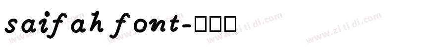 saifah font字体转换